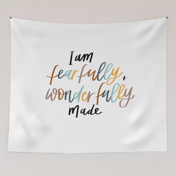 Item preview, I am fearfully and wonderfully made | Bible Verse | Christian designed and sold by seaniemendoza.