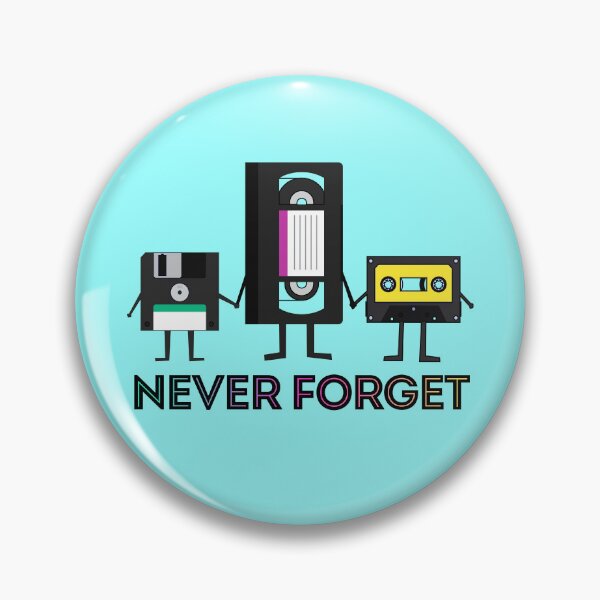 Item preview, Never Forget VHS Floppy Disk Tape Deck 1980s 80s Retro Nostalgia Millenial Throwback designed and sold by TocaLuna.