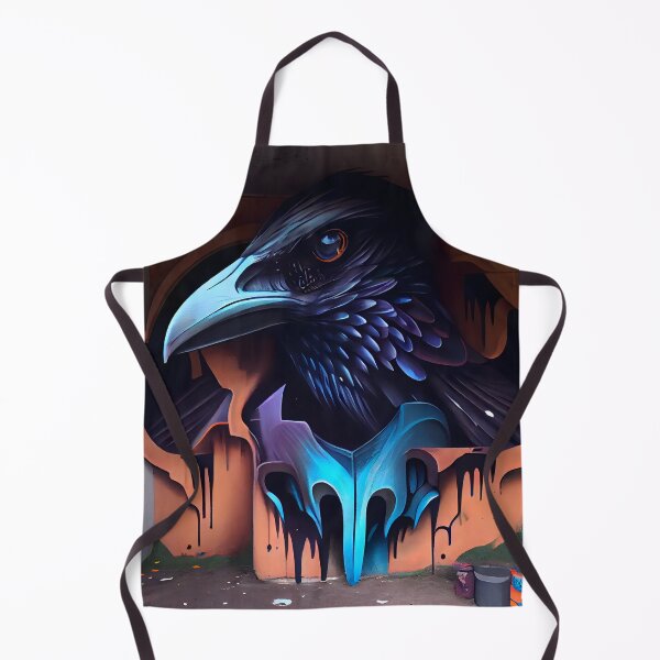 Item preview, Anamorphic Graffiti Mural of a Raven designed and sold by digitalbrosse.