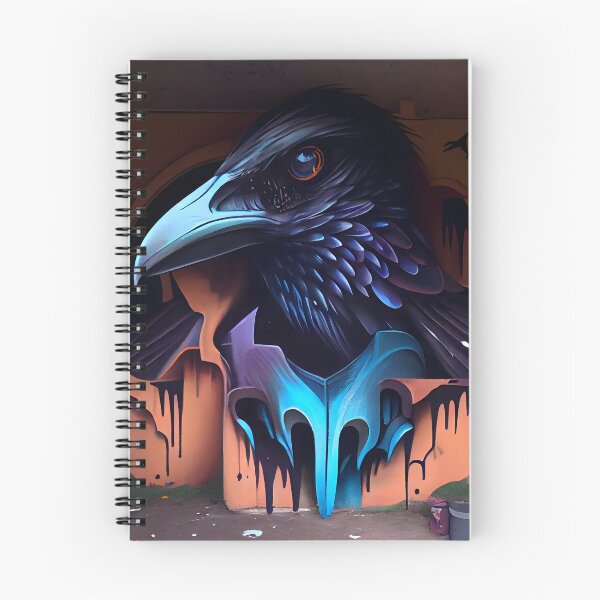 Item preview, Anamorphic Graffiti Mural of a Raven designed and sold by digitalbrosse.