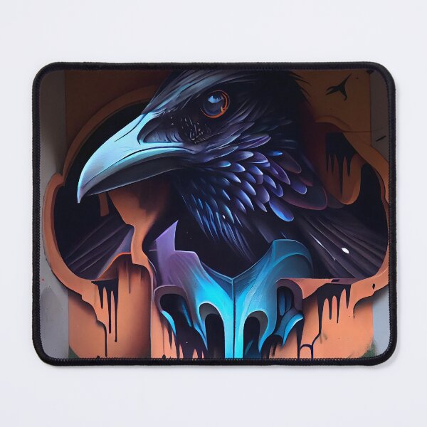 Item preview, Anamorphic Graffiti Mural of a Raven designed and sold by digitalbrosse.