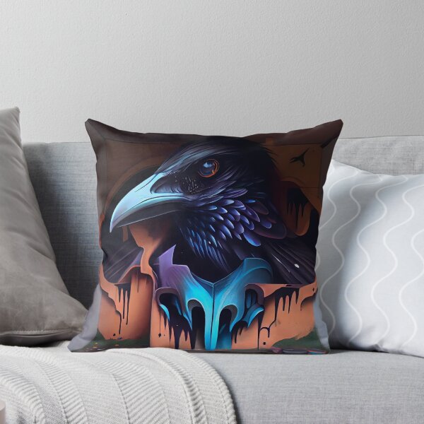 Item preview, Anamorphic Graffiti Mural of a Raven designed and sold by digitalbrosse.