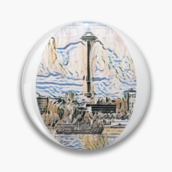 Item preview, Sketch Foss Tugboat & Seattle Space Needle Design 2 designed and sold by Jason Mosley.