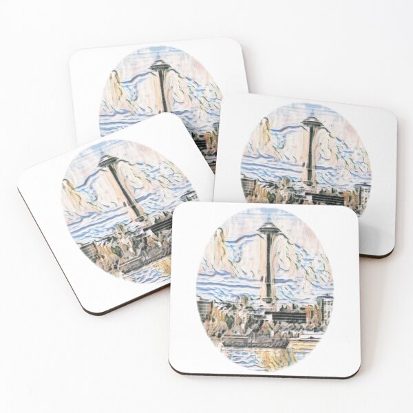 Item preview, Sketch Foss Tugboat & Seattle Space Needle Design 2 designed and sold by Jason Mosley.
