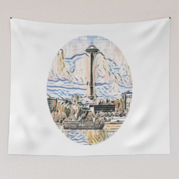 Item preview, Sketch Foss Tugboat & Seattle Space Needle Design 2 designed and sold by Jason Mosley.