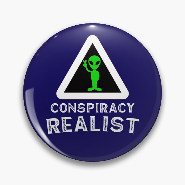 Item preview, Conspiracy Realist Sarcastic Warning Sign Funny Alien Conspiracy Theory designed and sold by SharpThreadZ.