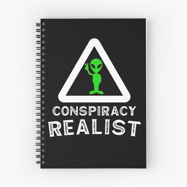 Item preview, Conspiracy Realist Sarcastic Warning Sign Funny Alien Conspiracy Theory designed and sold by SharpThreadZ.