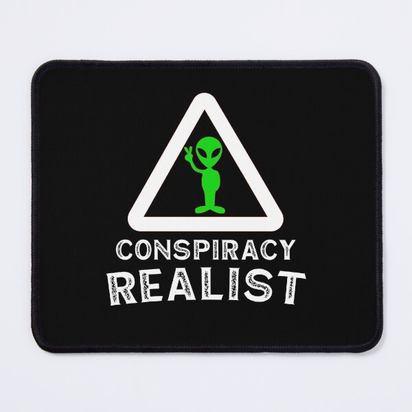 Item preview, Conspiracy Realist Sarcastic Warning Sign Funny Alien Conspiracy Theory designed and sold by SharpThreadZ.