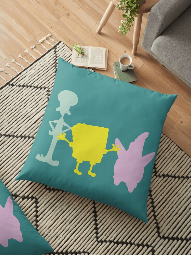 Spongebob Patrick Thaddaus Silhouette 2 Bodenkissen Von Nesominas Redbubble