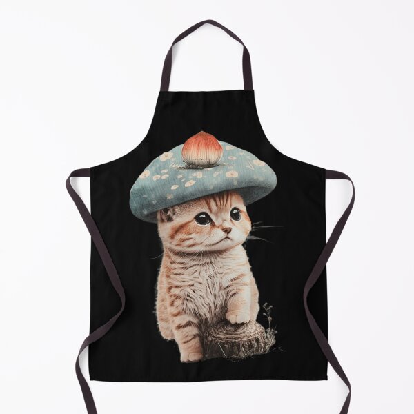 Item preview, Cute kitty cat with hat Mushroom lovers kitty designed and sold by Sisi Design⭐⭐⭐⭐⭐.