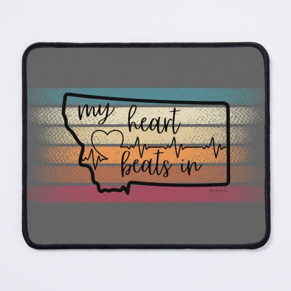 Item preview, My heart beats in Montana designed and sold by HooYooTeeTees.