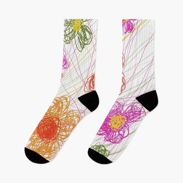 Item preview, children's drawing style flowers designed and sold by azet-art.