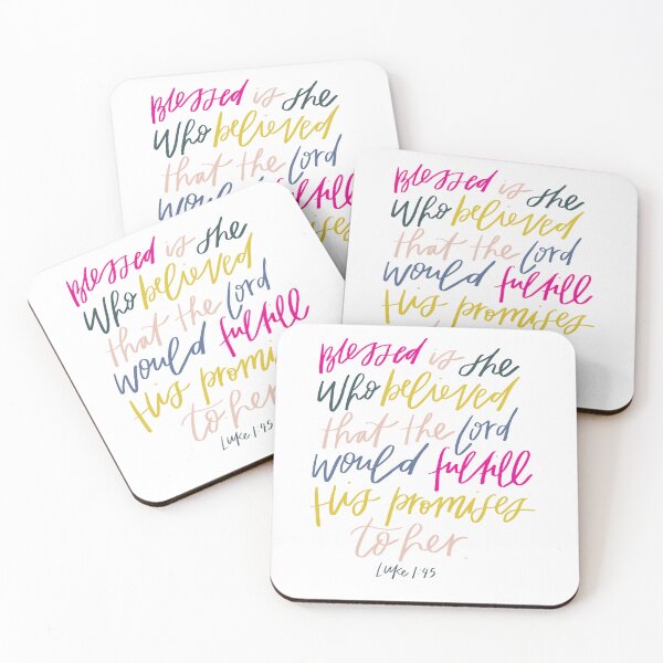 Item preview, Bible Verse | Luke 1:45 | Blessed is she who believed that the Lord would fulfill His promises to her | Christian designed and sold by seaniemendoza.