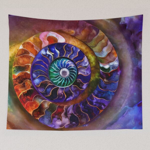Item preview, Nautilus Dance VI colorful painterly abstract art designed and sold by Glimmersmith.