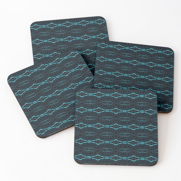 Item preview, Cyan light and alien grooves Kaleidoscope Pattern 4 designed and sold by Swabcraft.