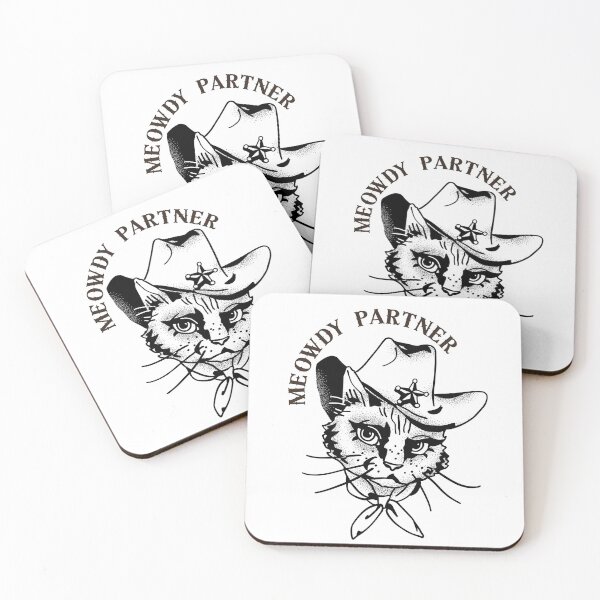 Item preview, Meowdy Partner, Sheriff Cat Cowboy designed and sold by juliaplusgents.