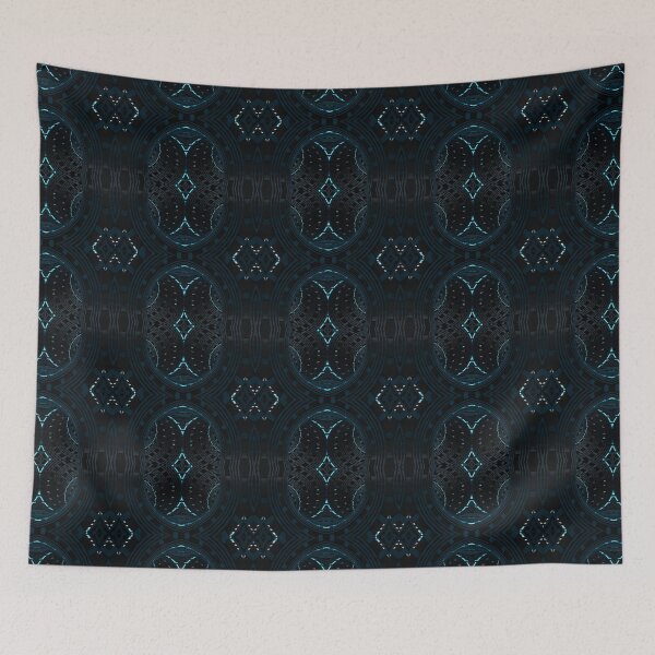 Item preview, Cyan light and alien grooves Kaleidoscope Pattern 6 designed and sold by Swabcraft.