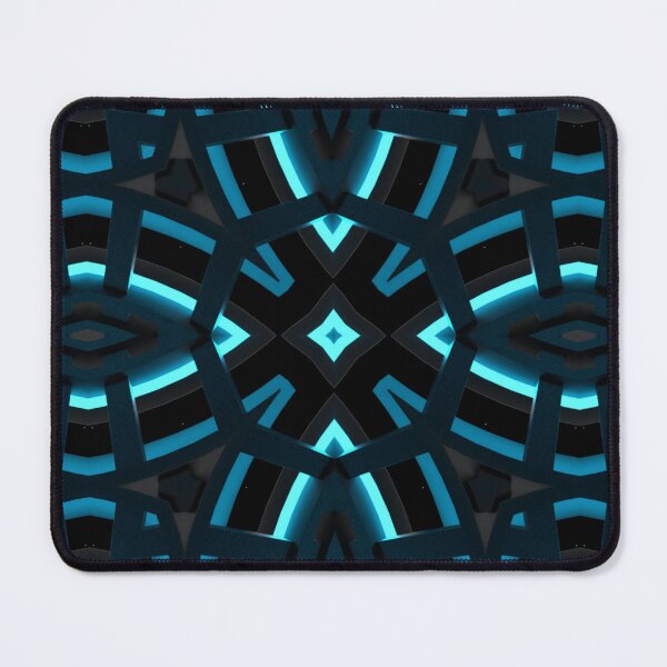 Item preview, Cyan light and alien grooves Kaleidoscope Pattern 7 designed and sold by Swabcraft.