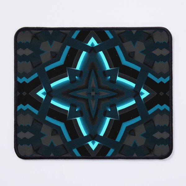 Item preview, Cyan light and alien grooves Kaleidoscope Pattern 8 designed and sold by Swabcraft.