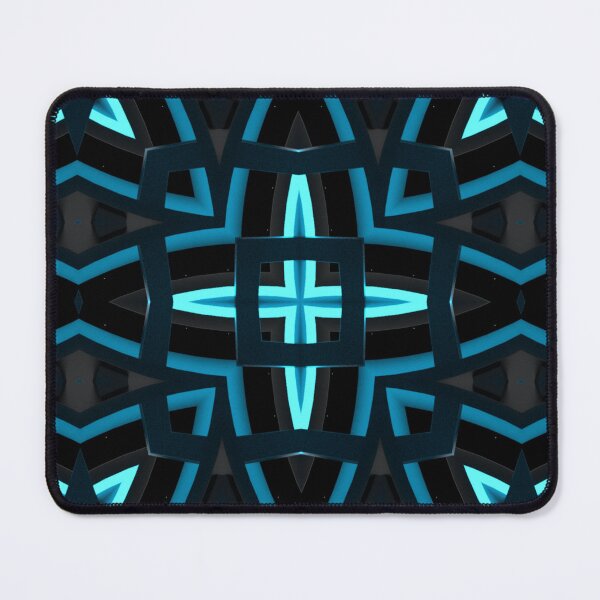 Item preview, Cyan light and alien grooves Kaleidoscope Pattern 9 designed and sold by Swabcraft.