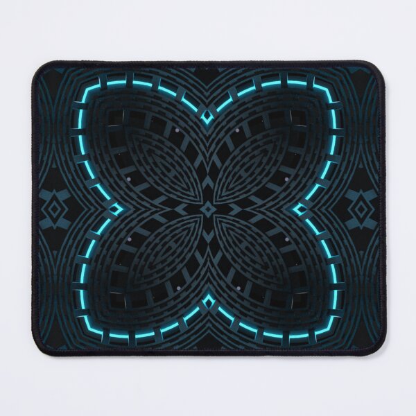 Item preview, Cyan light and alien grooves Kaleidoscope Pattern 10 designed and sold by Swabcraft.