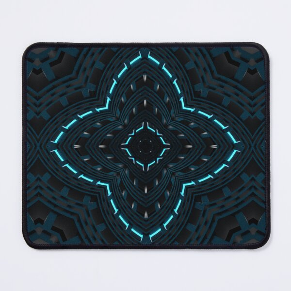 Item preview, Cyan light and alien grooves Kaleidoscope Pattern 11 designed and sold by Swabcraft.