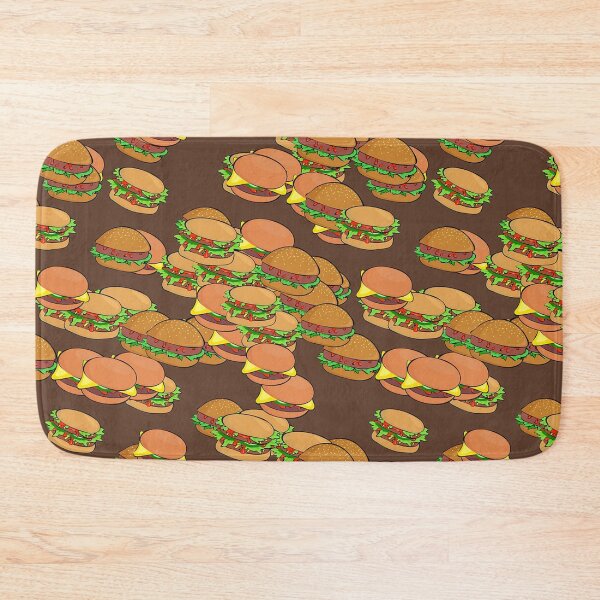 Item preview, Cheeseburgers and hamburgers against a dark brown backdrop. designed and sold by claireseyeview.