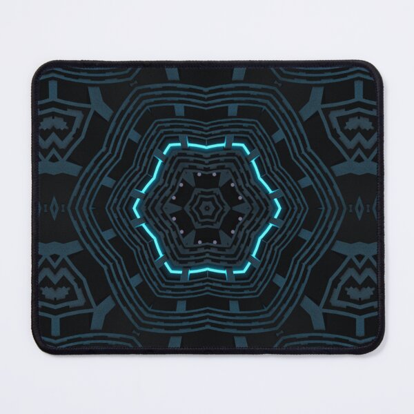 Item preview, Cyan light and alien grooves Kaleidoscope Pattern 12 designed and sold by Swabcraft.