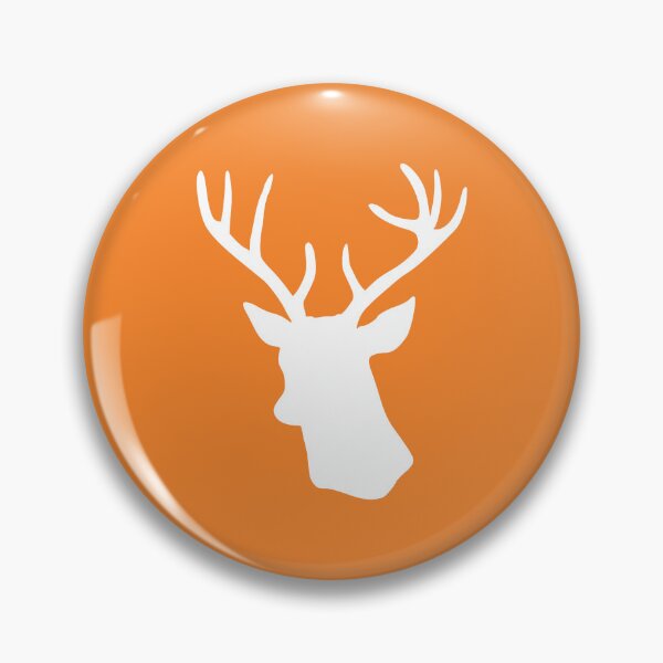 Item preview, Orange Stag Deer Head Silhouette - Reindeer designed and sold by inspirationzgal.