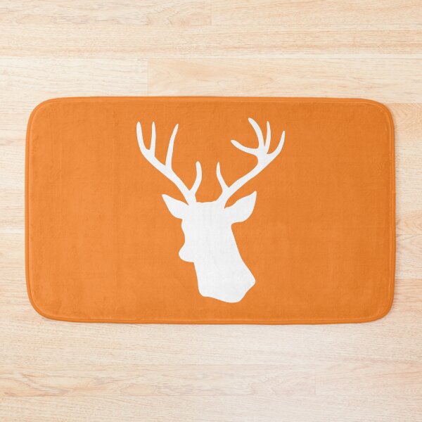 Item preview, Orange Stag Deer Head Silhouette - Reindeer designed and sold by inspirationzgal.