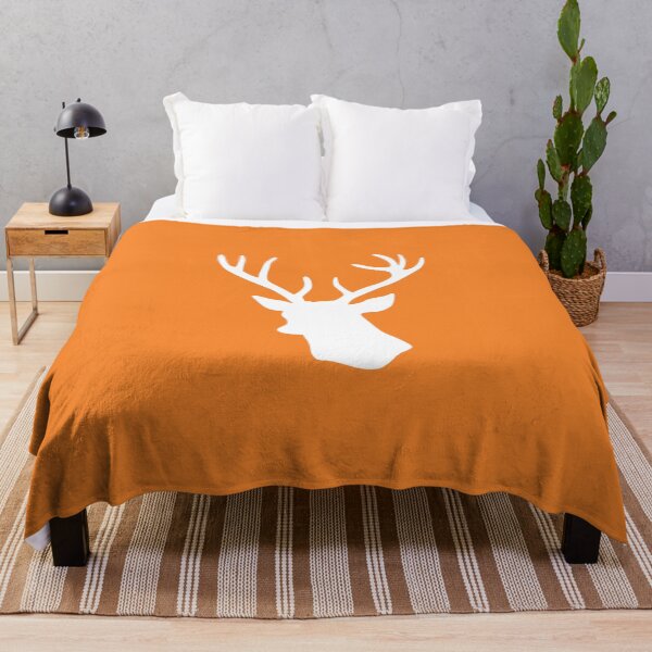 Item preview, Orange Stag Deer Head Silhouette - Reindeer designed and sold by inspirationzgal.