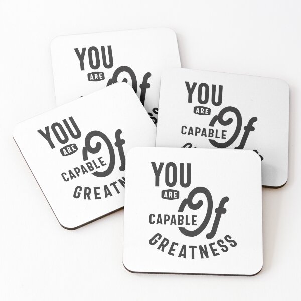 Item preview, You Are Capable of Greatness - Inspirational Quote designed and sold by cidolopez.