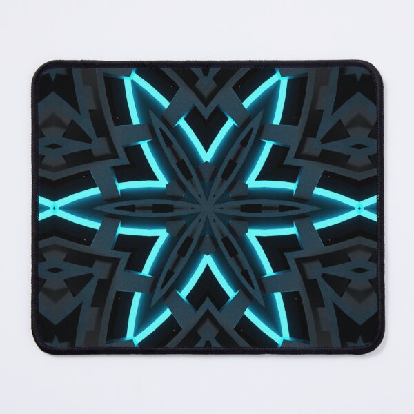 Item preview, Cyan light and alien grooves Kaleidoscope Pattern 14 designed and sold by Swabcraft.