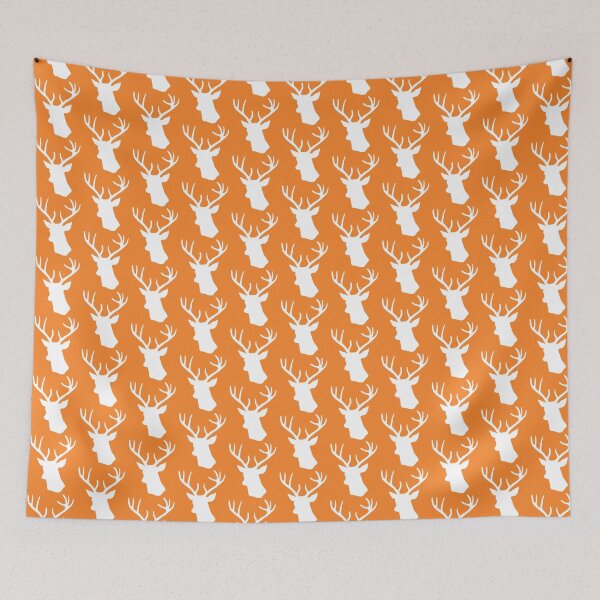 Item preview, Orange Deer Head Silhouette - Reindeer Stag designed and sold by inspirationzgal.