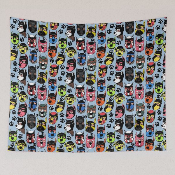 Item preview, Puppies on blue designed and sold by RobskiArt.