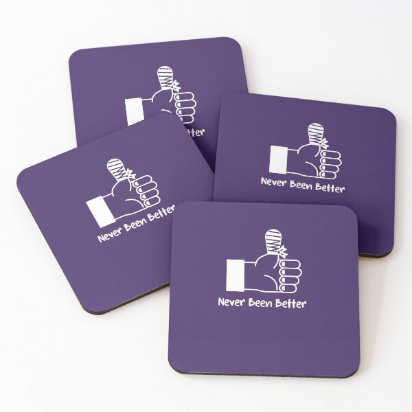 Item preview, Never Been Better, Hand injury chronic illness disability humor designed and sold by Crafty-Anomaly.