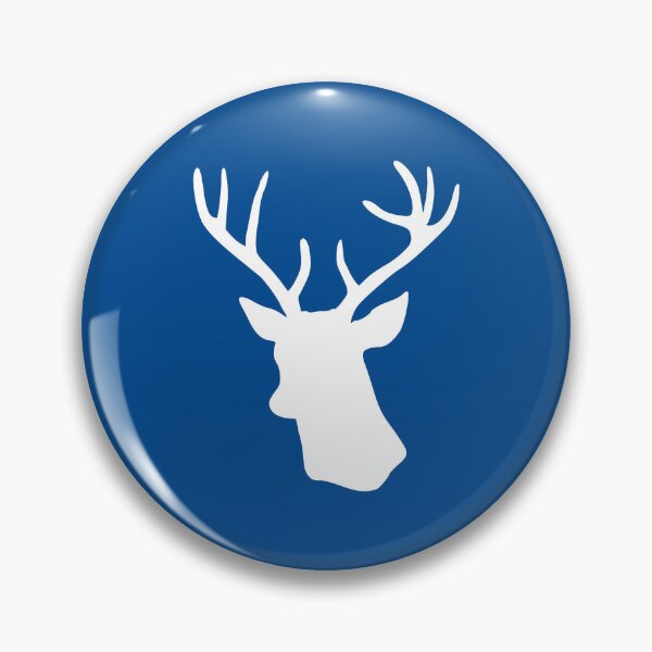 Item preview, Navy Blue Stag Deer Head Silhouette - Dark Blue Reindeer designed and sold by inspirationzgal.