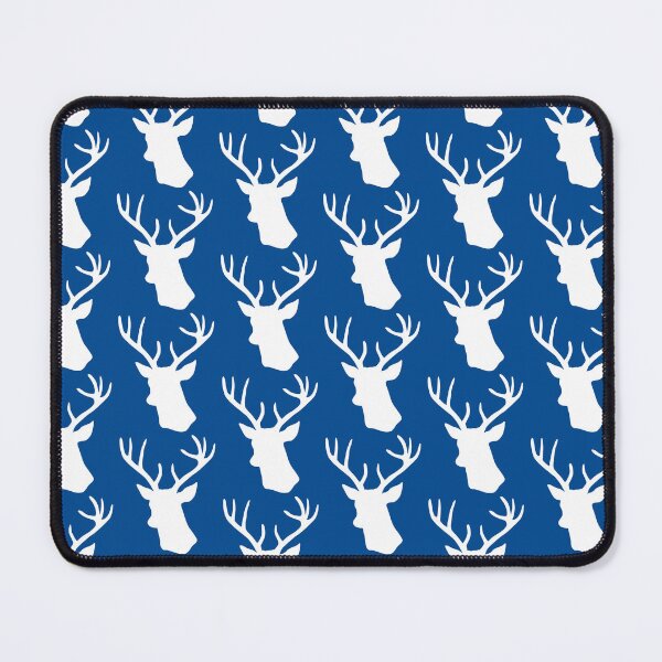 Item preview, Navy Blue Stag Deer Head Silhouette - Dark Blue Reindeer designed and sold by inspirationzgal.