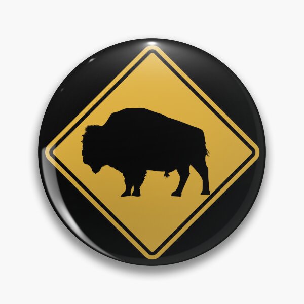 Artikelvorschau, Bison Buffalo Road Schild entworfen und verkauft von GEEK-FACTORY-EU.