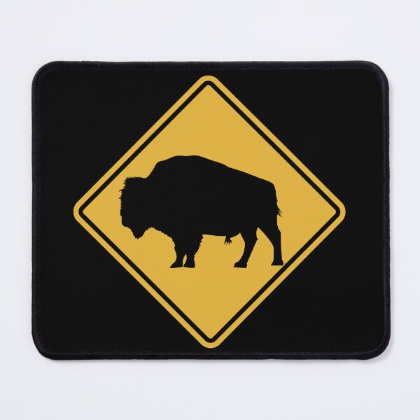 Artikelvorschau, Bison Buffalo Road Schild entworfen und verkauft von GEEK-FACTORY-EU.
