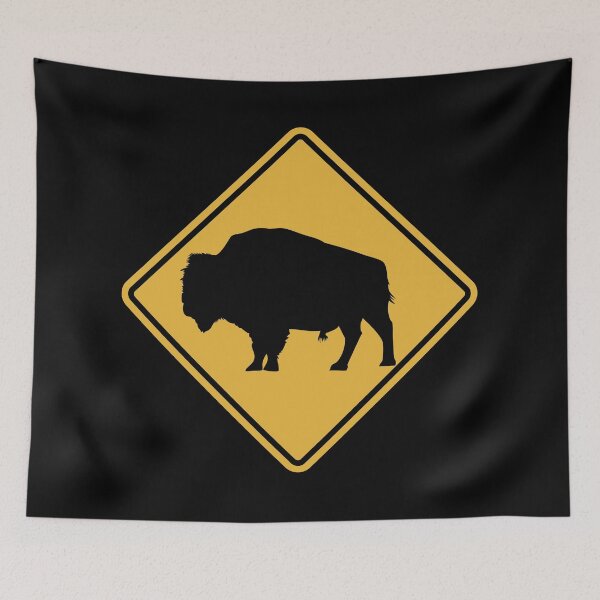 Item preview, Bison Buffalo Road Sign designed and sold by GEEK-FACTORY-EU.