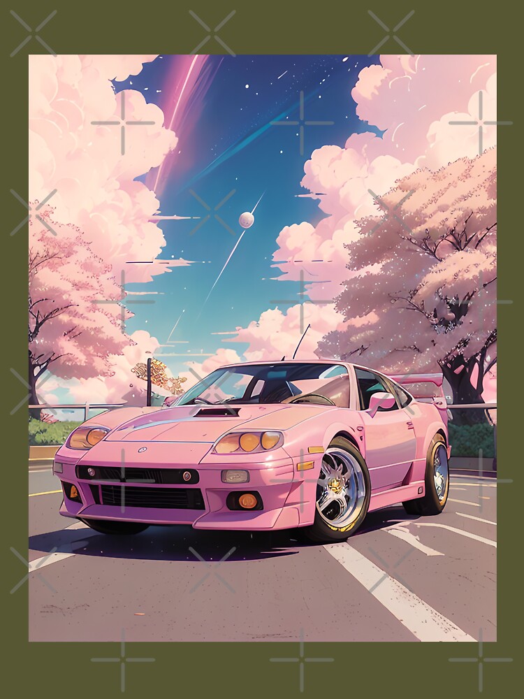 Sci Fi Anime Cyberpunk Anime Racing Queen Pink Car