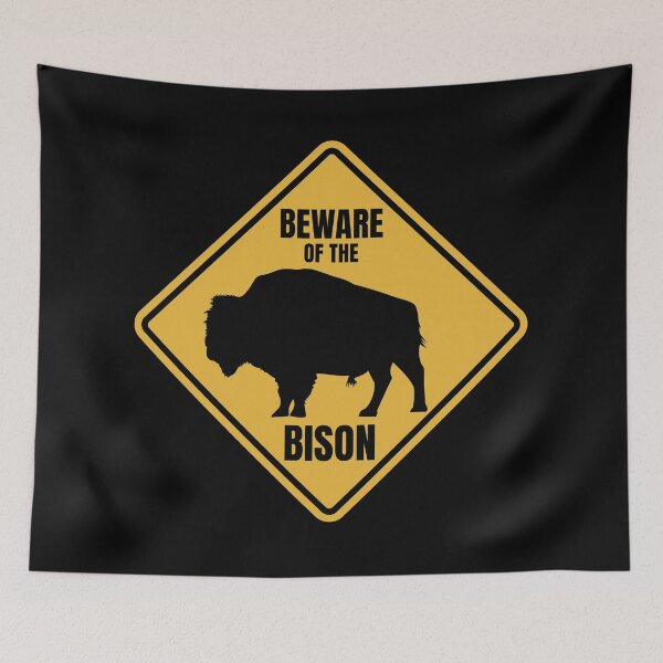Item preview, Bison Buffalo Road Sign designed and sold by GEEK-FACTORY-EU.