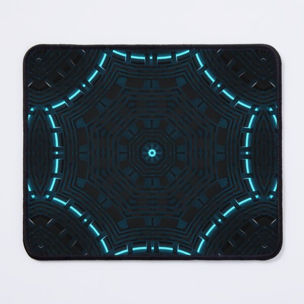 Item preview, Cyan light and alien grooves Kaleidoscope Pattern 19 designed and sold by Swabcraft.