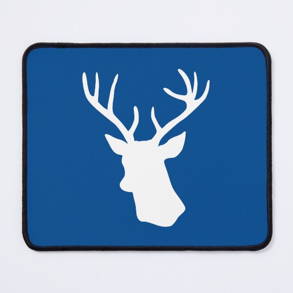 Item preview, Navy Blue Deer Head Silhouette - Dark Blue Reindeer Stag designed and sold by inspirationzgal.