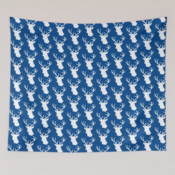 Item preview, Navy Blue Deer Head Silhouette - Dark Blue Reindeer Stag designed and sold by inspirationzgal.