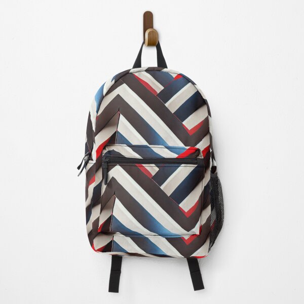 Item preview, White red blue lineart lines chevron pattern designed and sold by YeKnot.