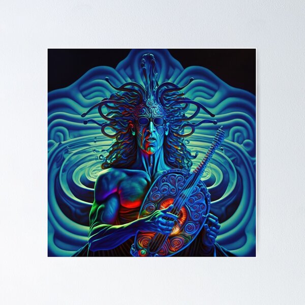 Item preview, Psychedelic God of Heavy Metal designed and sold by ArtificialEye.
