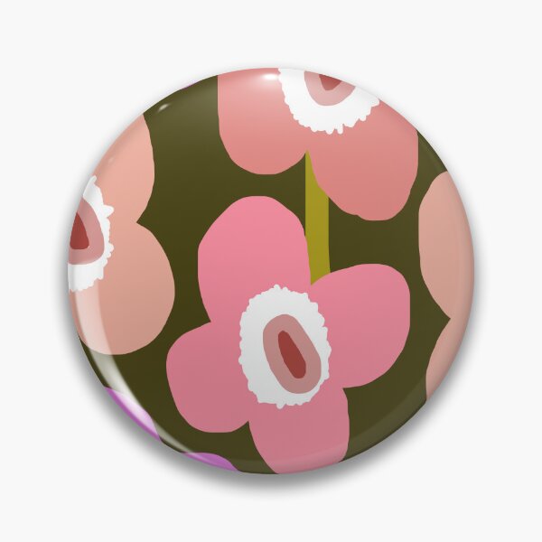 Item preview, Iconic Retro Scandinavian Floral Pattern in Pink and Green designed and sold by Deutschic.