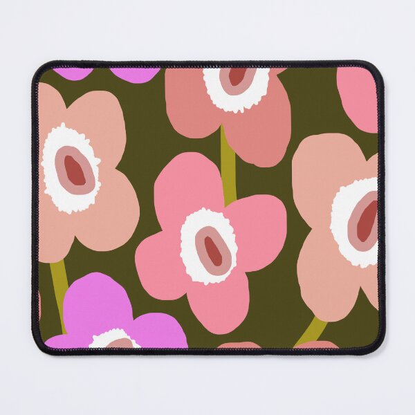 Item preview, Iconic Retro Scandinavian Floral Pattern in Pink and Green designed and sold by Deutschic.
